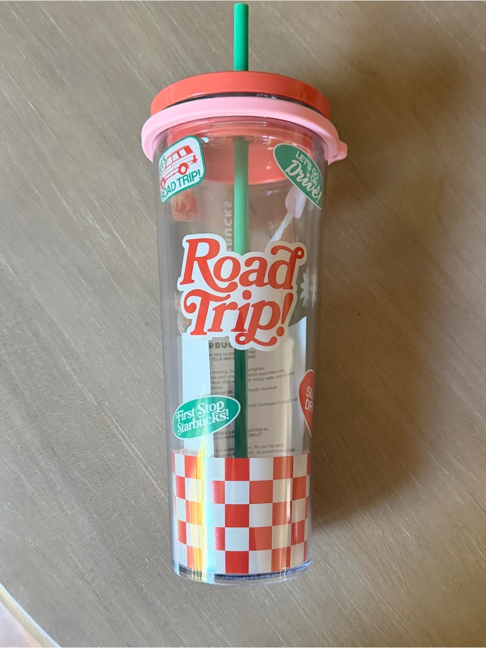 Starbucks x Dandy Worldwide Road Trip 24oz Cold Cup Tumbler NWT No Charm